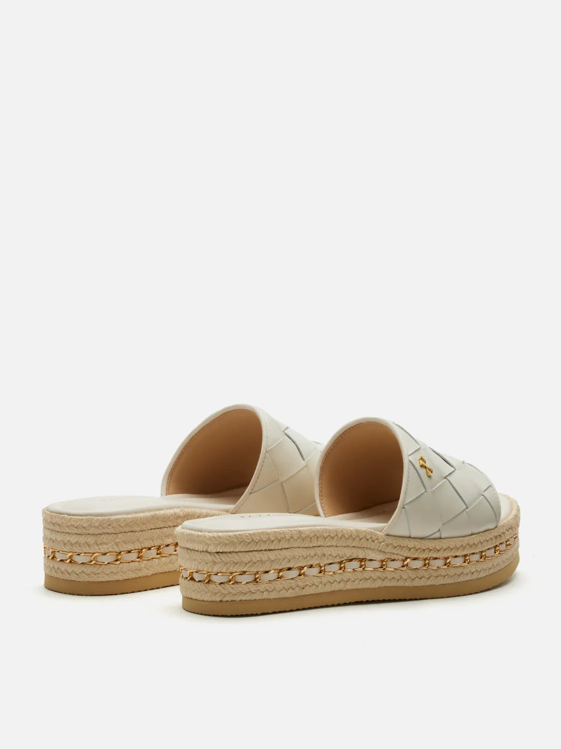 PAZZION, Clare Woven Slides, Beige