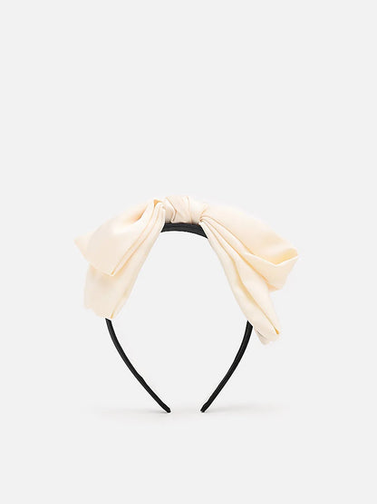 PAZZION, Clementine Big Bow Hair Band, Almond