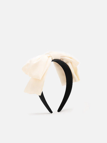 PAZZION, Clementine Big Bow Hair Band, Almond