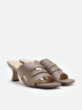 PAZZION, Cora Penny-Slot Heel Sandals, Brown