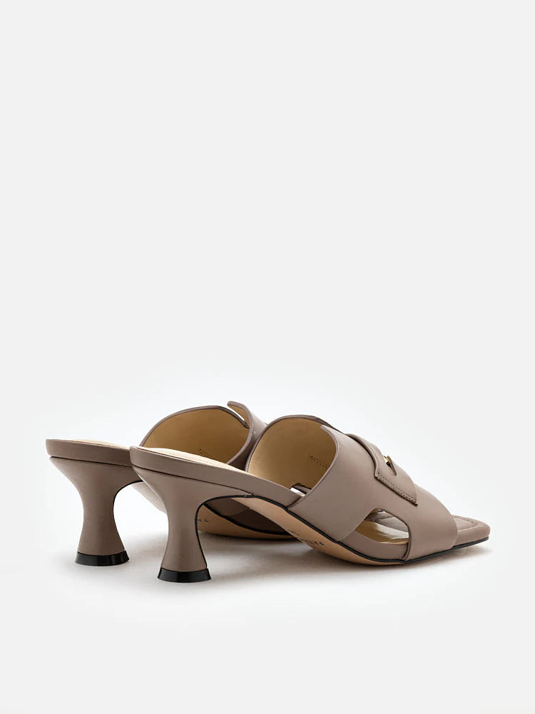 PAZZION, Cora Penny-Slot Heel Sandals, Brown