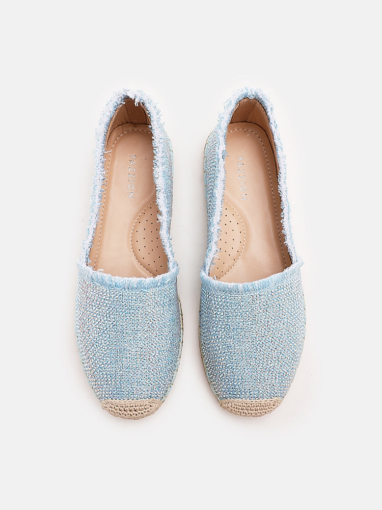 PAZZION, Cordelia Iridescent Espadrilles, Blue