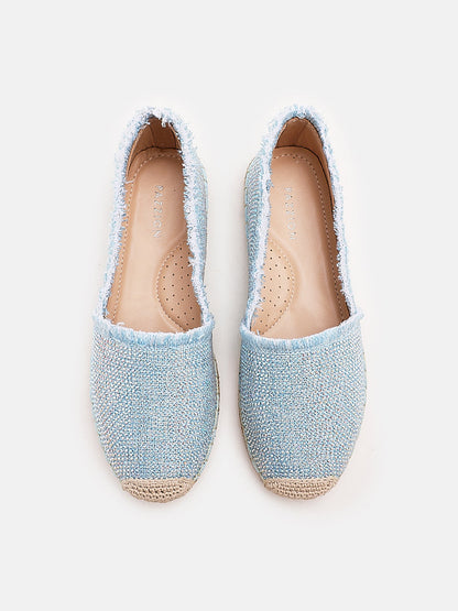 PAZZION, Cordelia Iridescent Espadrilles, Blue