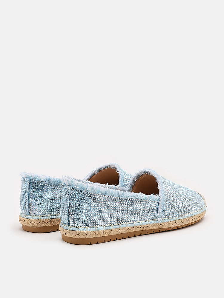 PAZZION, Cordelia Iridescent Espadrilles, Blue