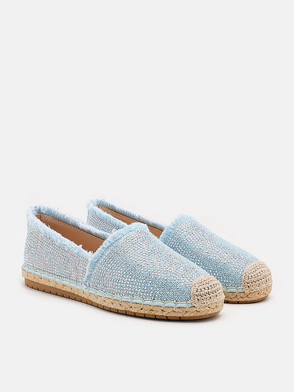 PAZZION, Cordelia Iridescent Espadrilles, Blue