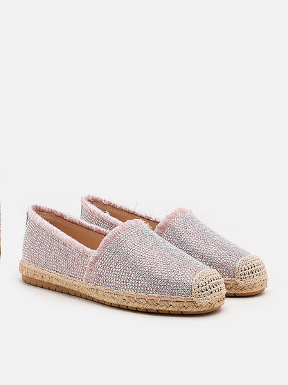 PAZZION, Cordelia Iridescent Espadrilles, Pink