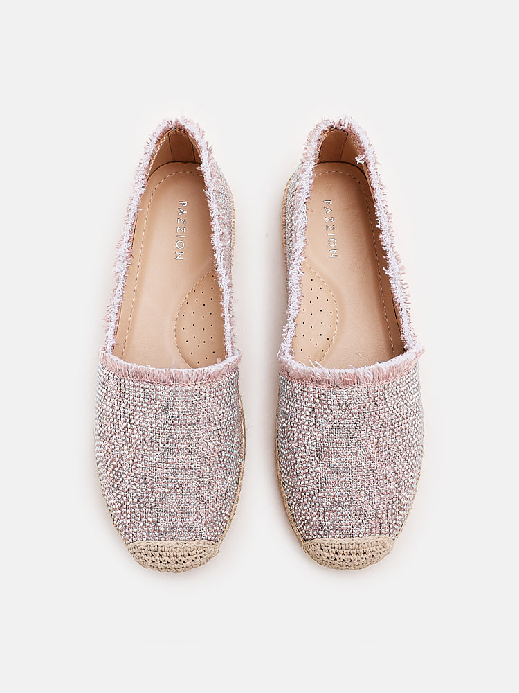 PAZZION, Cordelia Iridescent Espadrilles, Pink