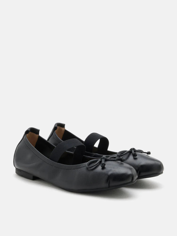 PAZZION, Delilah Bow Mary Janes, Black