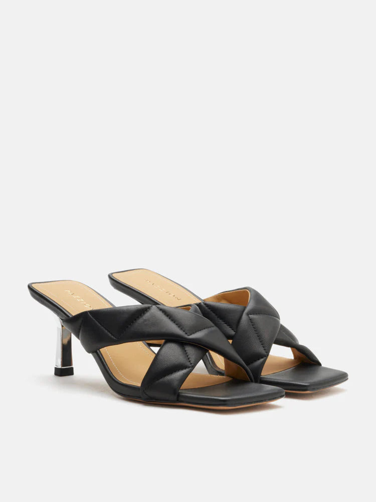 PAZZION, Dionne Criss Cross Sandal Heels, Black