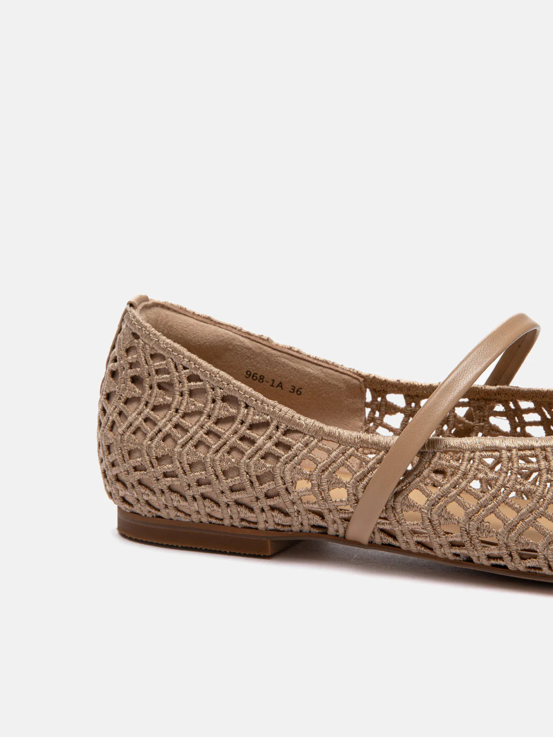 PAZZION, Dovira Woven Embossed Flats, Almond