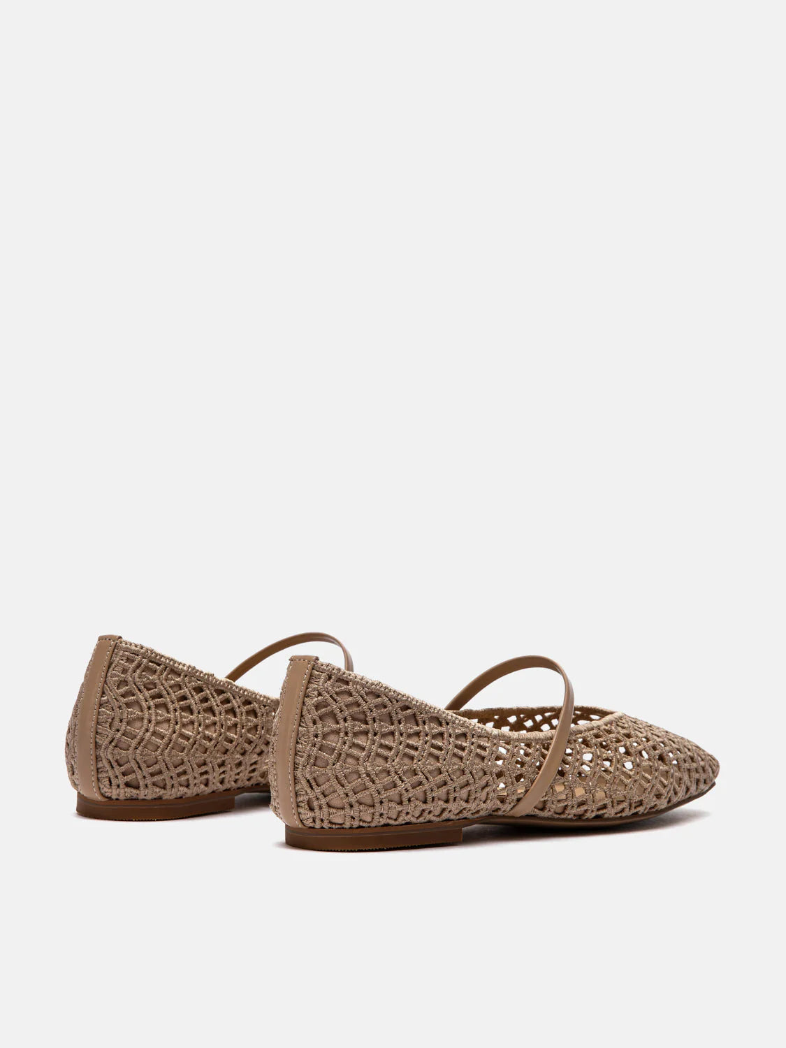 PAZZION, Dovira Woven Embossed Flats, Almond