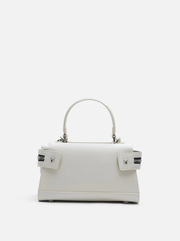 PAZZION, Elettra Compact Satchel, Beige