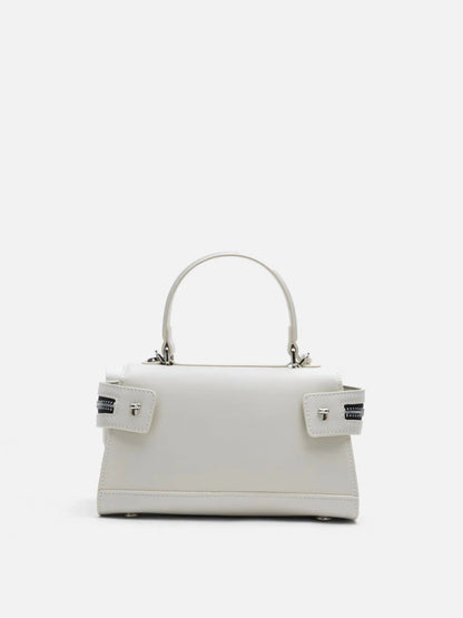 PAZZION, Elettra Compact Satchel, Beige