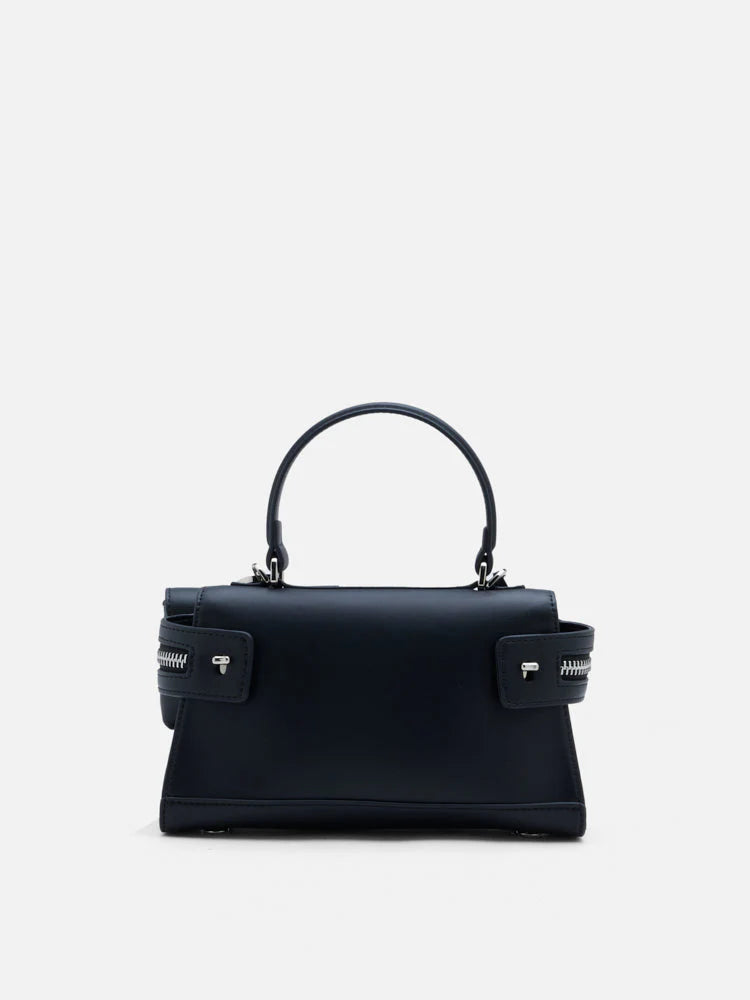 PAZZION, Elettra Compact Satchel, Black