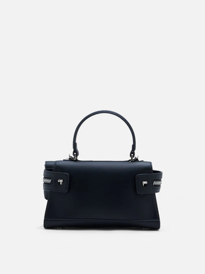 PAZZION, Elettra Compact Satchel, Black