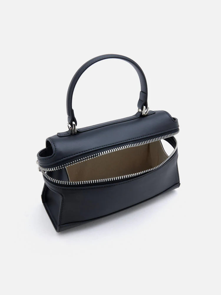 PAZZION, Elettra Compact Satchel, Black