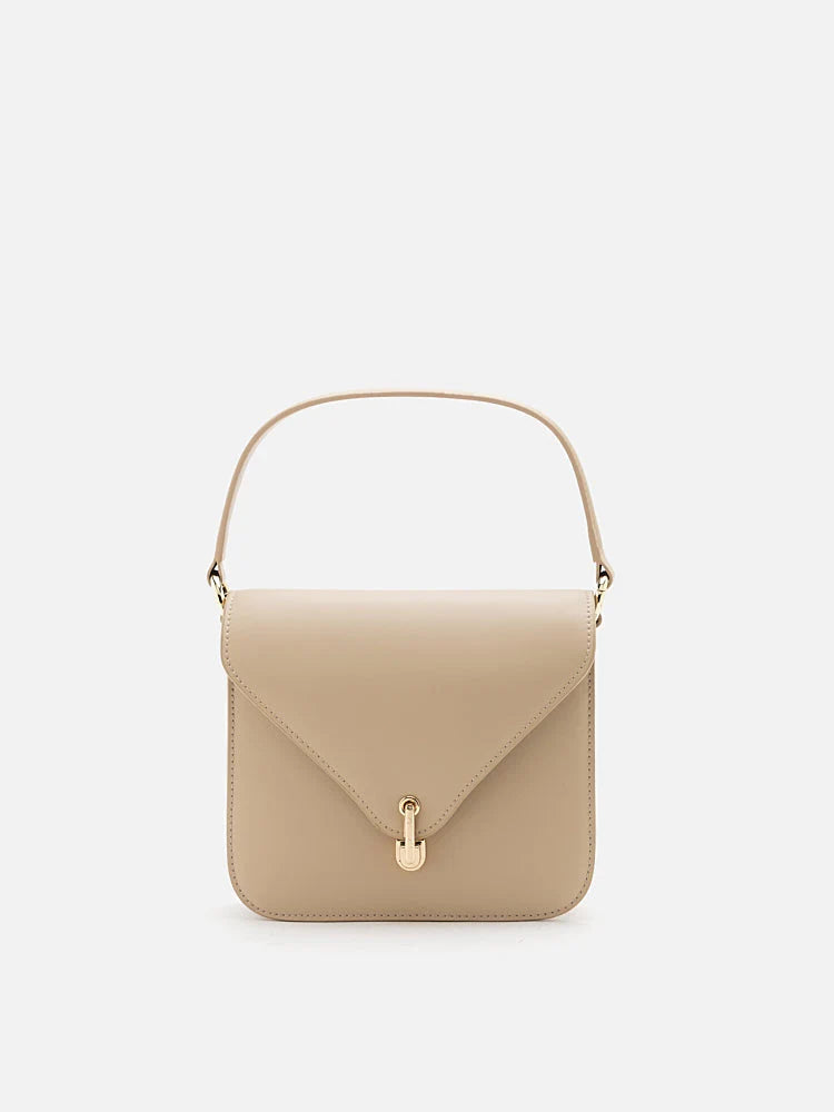 PAZZION, Elizabeth Leather Bag, Almond