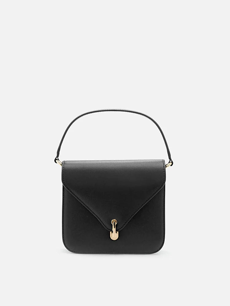 PAZZION, Elizabeth Leather Bag, Black