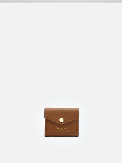 PAZZION, Elle Compact Wallet, Brown