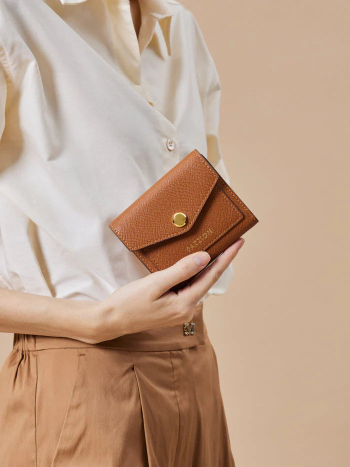 PAZZION, Elle Compact Wallet, Brown