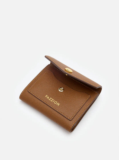 PAZZION, Elle Compact Wallet, Brown