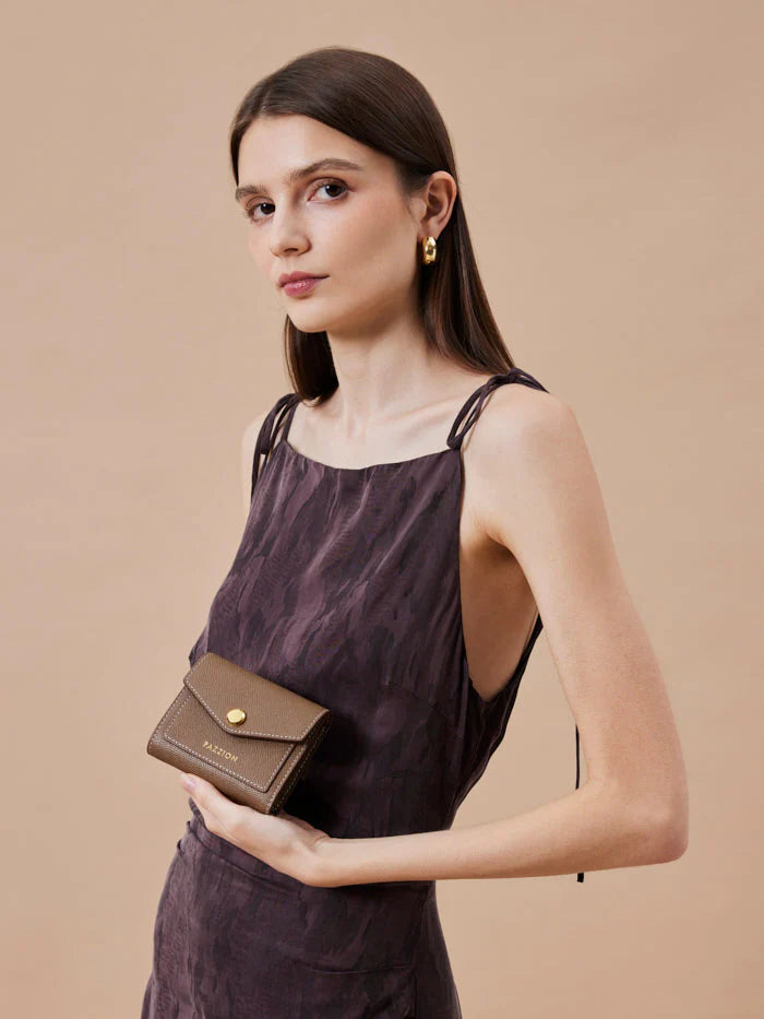 PAZZION, Elle Compact Wallet, Khaki