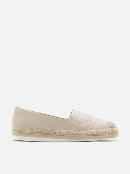 PAZZION, Elodie Quilted Espadrilles, Beige