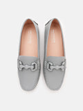 PAZZION, Emma Accent Penny Moccasins, Grey