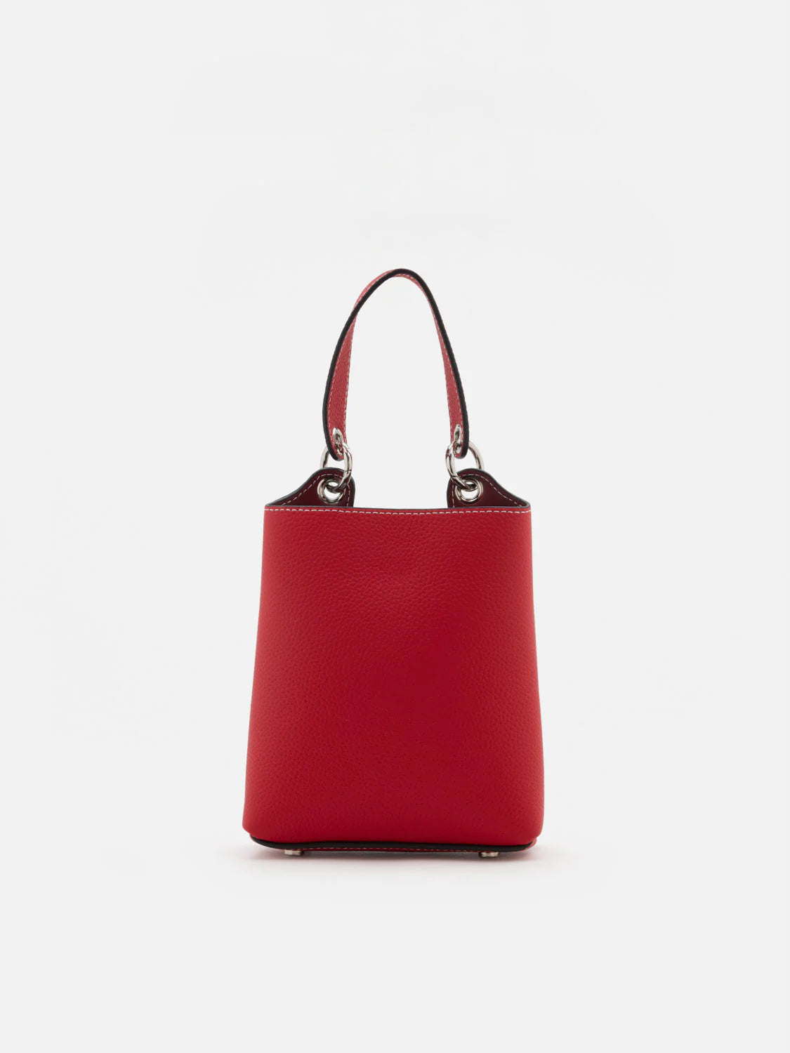 PAZZION, Estelle Leather Mini Bucket Bag, Red