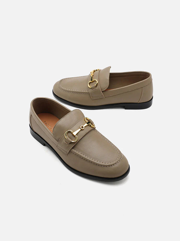 PAZZION, Everleigh Classic Loafers, Khaki