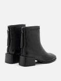 PAZZION, Fallon Leather Ankle Boots, Black
