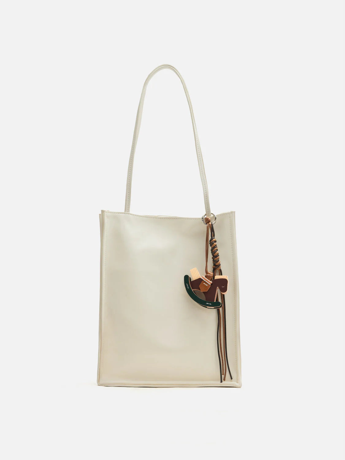 PAZZION, Fionarissa Leather Tote, Beige