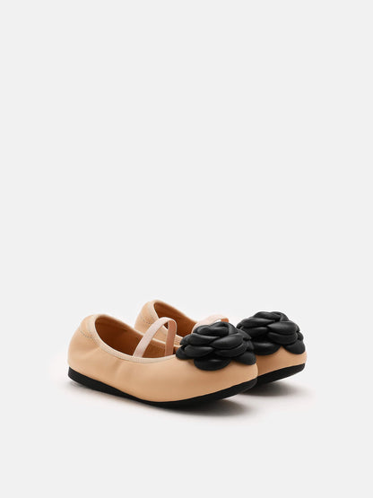 PAZZION, Floret Baby Ballerinas, Almond