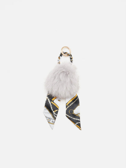 PAZZION, Frieda Fluff & Twilly Keychain, Grey