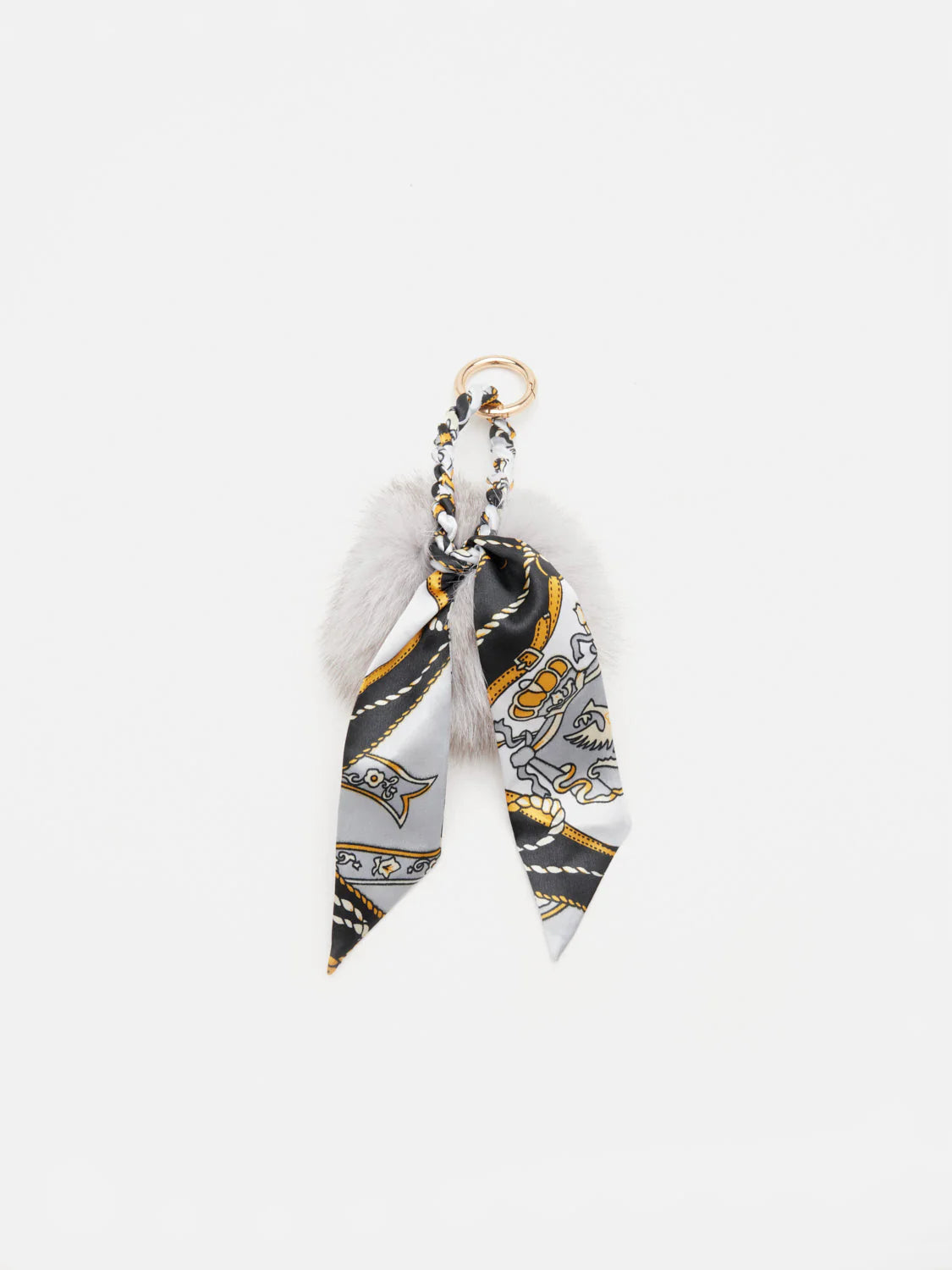 PAZZION, Frieda Fluff & Twilly Keychain, Grey