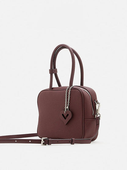 PAZZION, Gael Double Handle Structured Bag, Wine