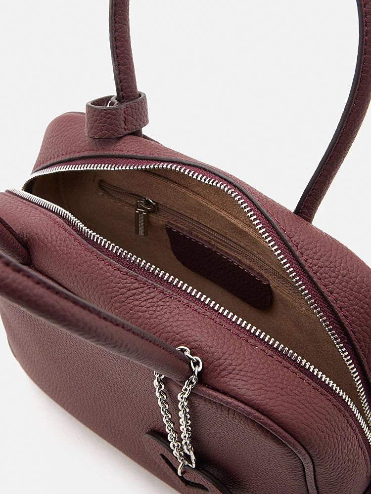 PAZZION, Gael Double Handle Structured Bag, Wine