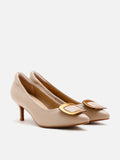 Gilda 銅釦尖頭跟鞋