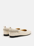 PAZZION, Gracia Quilted Chain Flats, Beige