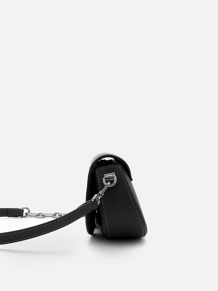 PAZZION, Hadley Flip-Lock Shoulder Bag, Black