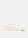 PAZZION, Hazel Laced Up Design Sneaker Mulesï¿½, White