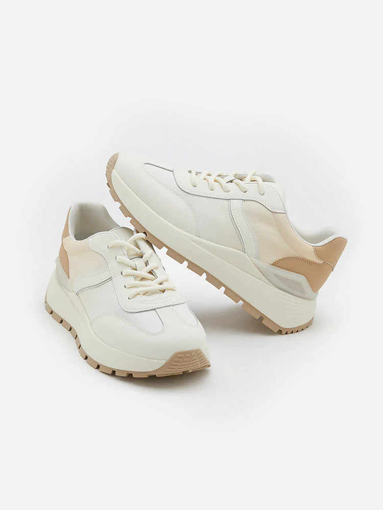 PAZZION, Hermione Gradient Sneakers, Almond
