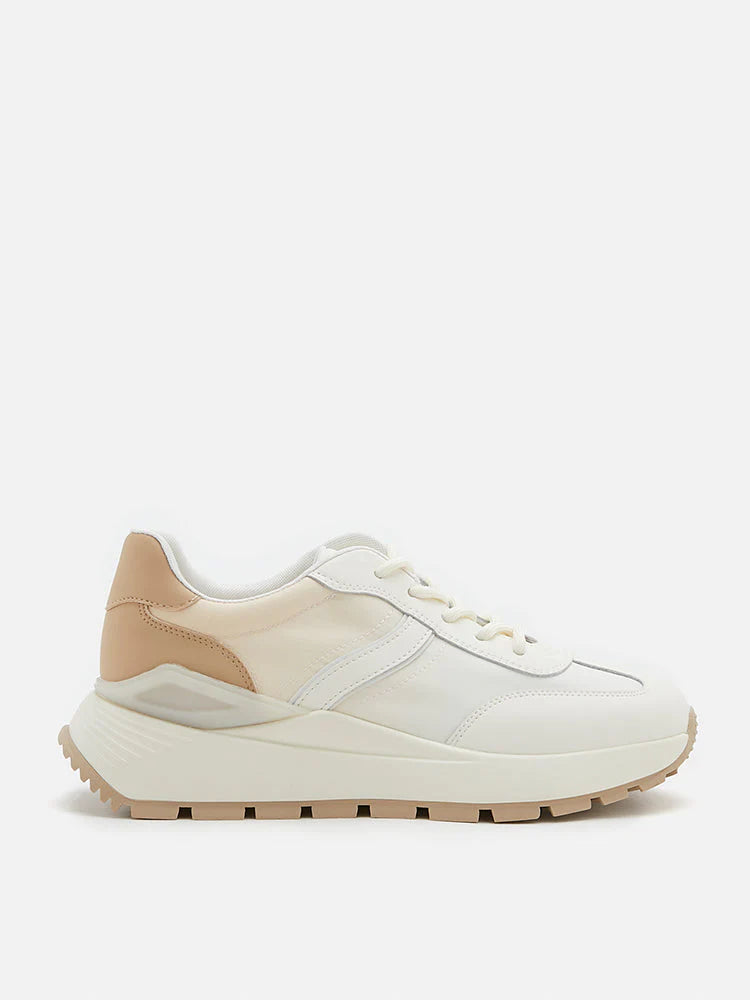 PAZZION, Hermione Gradient Sneakers, Almond