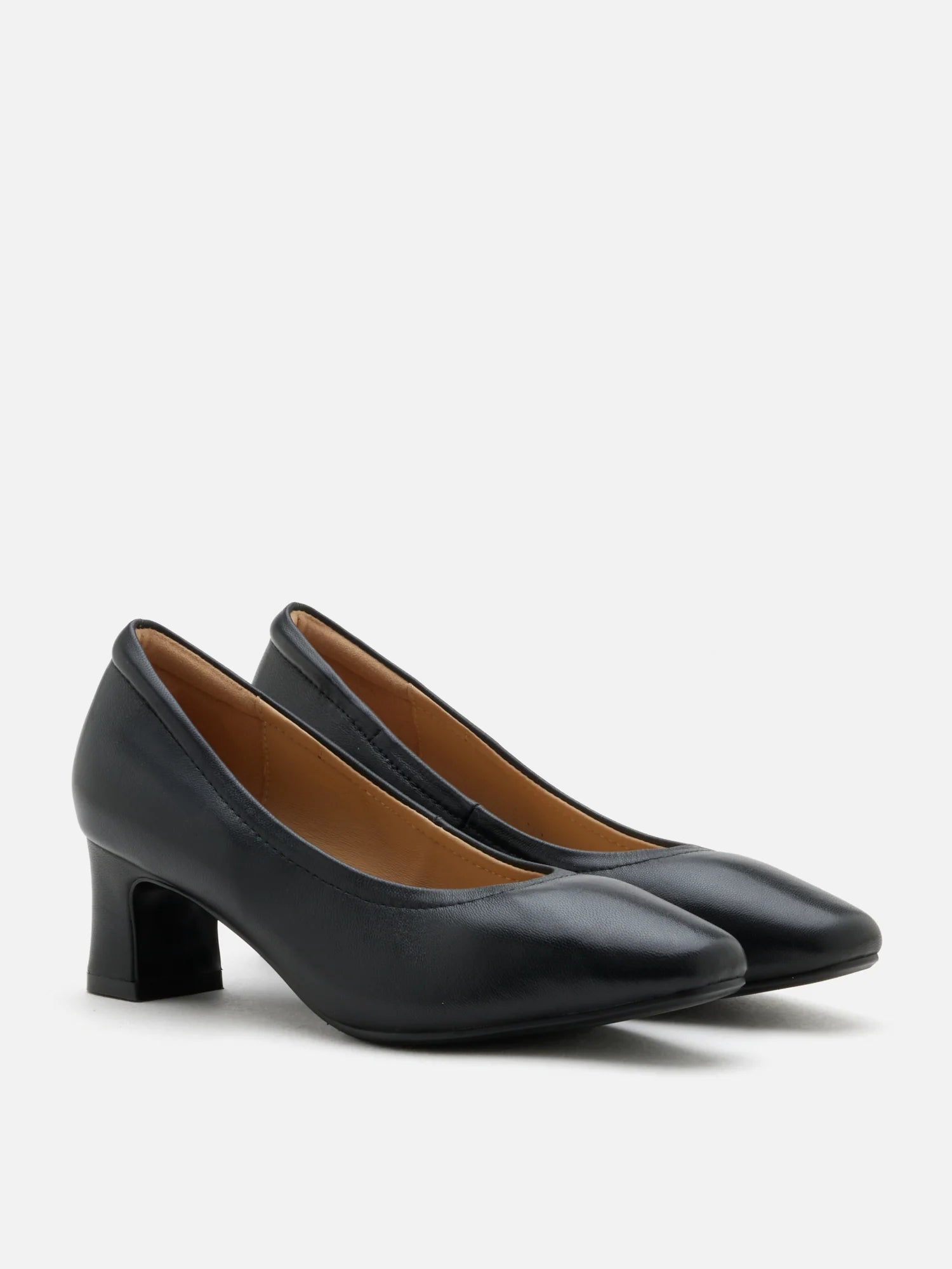 PAZZION, Herve Square Toe Low Heels, Black