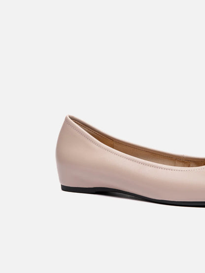 Halisse 鑽飾蝴蝶結真皮平底鞋