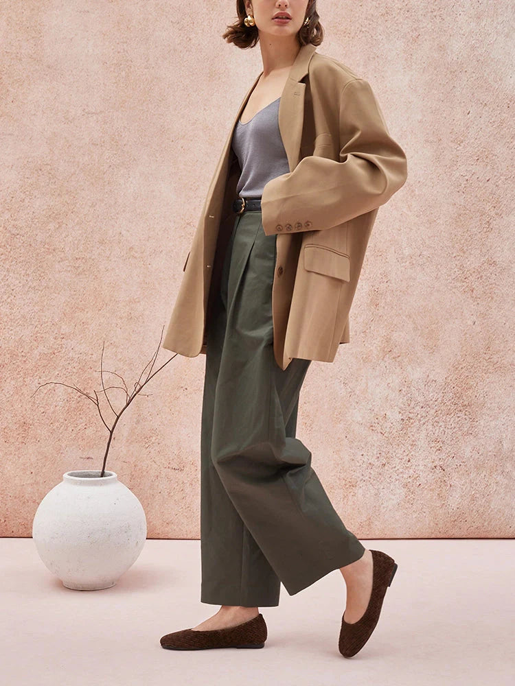 PAZZION, Imani Woven Flats, Darkbrown