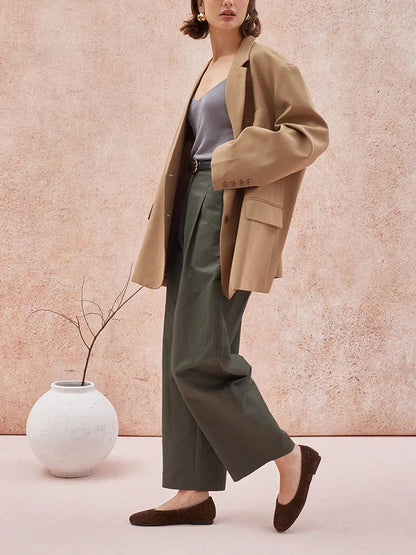 PAZZION, Imani Woven Flats, Darkbrown