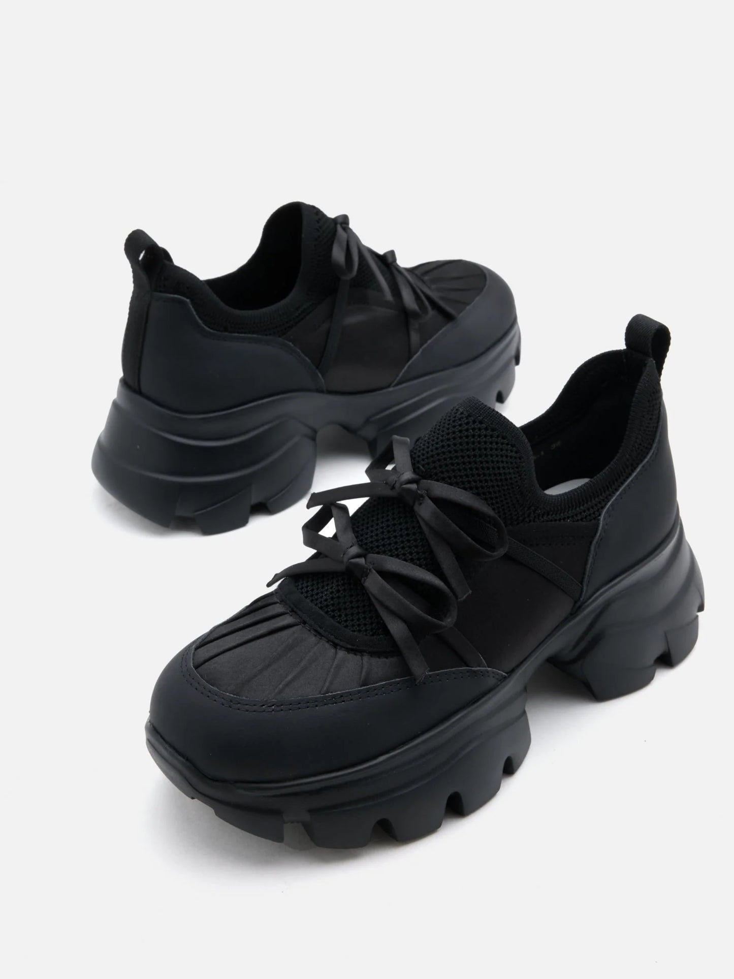 PAZZION, Imogen Bow Sneakers, Black