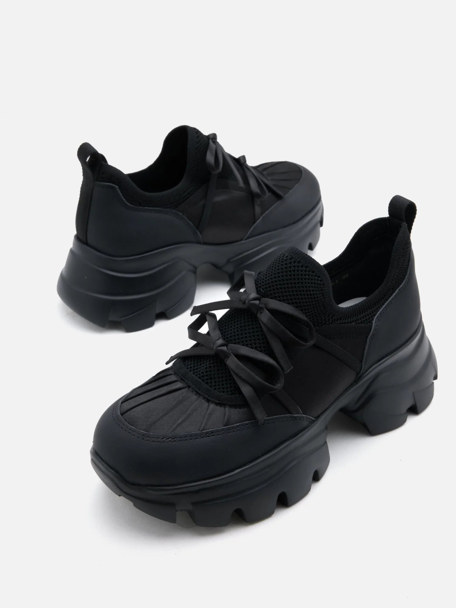 PAZZION, Imogen Bow Sneakers, Black