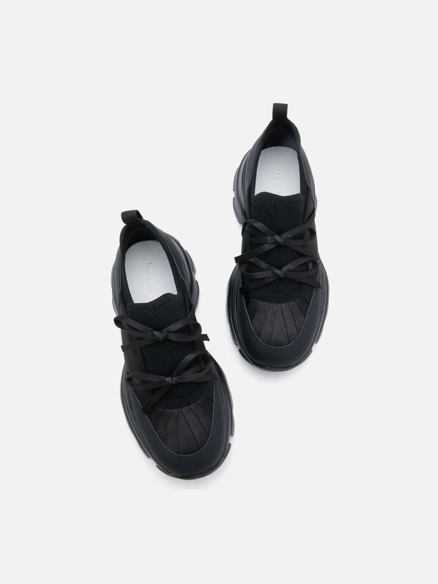 PAZZION, Imogen Bow Sneakers, Black